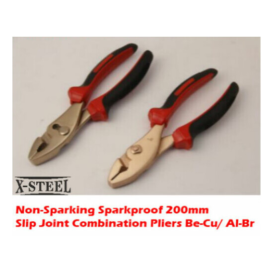 Non-Sparking Sparkproof Slip Joint Combination Pliers Be-Cu/ Al-Cu Certified image {1}