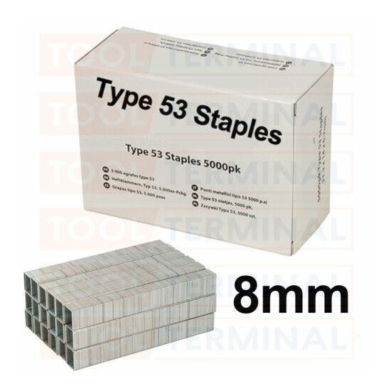 5,000 Heavy Duty Staples 8 10 12 14mm Type 53 fit Stanley TR Arrow JT21 Tacwise image {2}