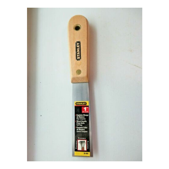 STANLEY Wood Handle Putty Knife 1" Flexible 28-060 NEW image {1}