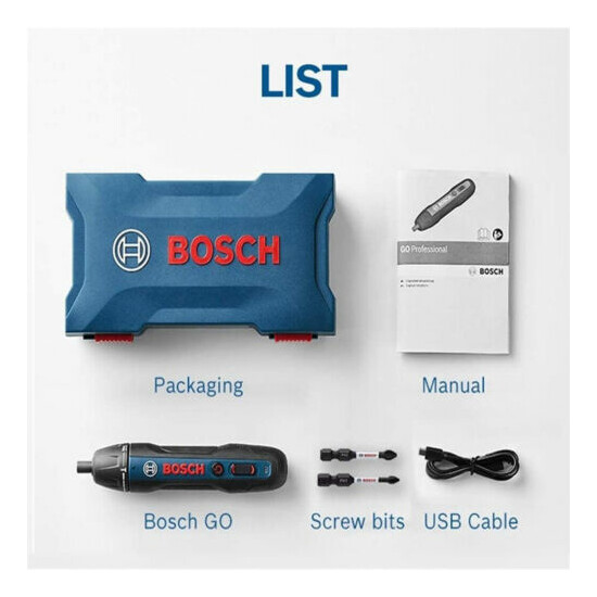 Bosch Go 2 Smart 3.6V Cordless Screwdriver Multi-function Electric Screw Tool UK image {12}