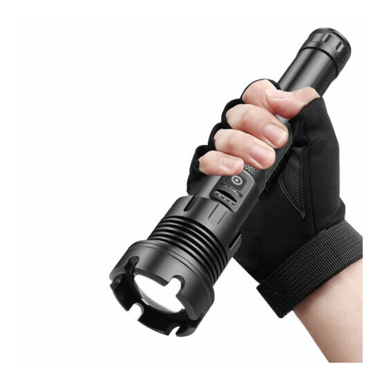 990000lumens XHP90.2 LED Tactical Flashlight USB Rechargeable Zoom Torch 7 Modes image {10}