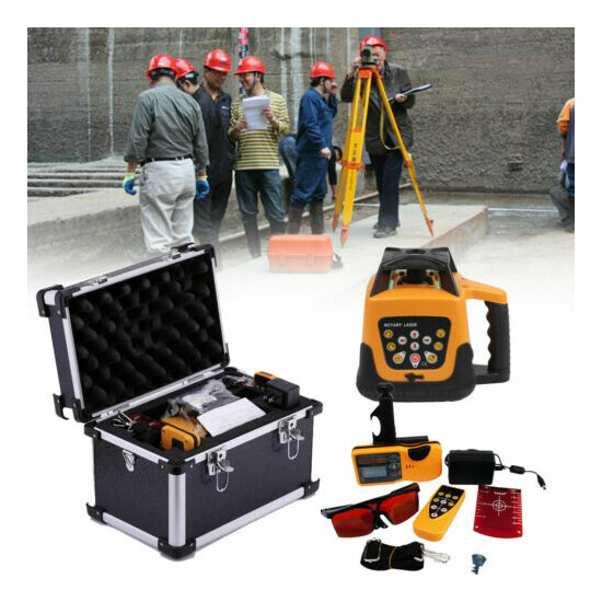 Self-leveling Rotary Green/Red Laser Level kit 150 meter distance - UK Stock image {2}