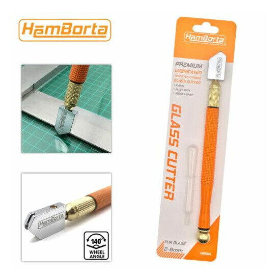 Professional Tungsten Carbide Glass Cutters with Cutting Oil HemBorta Tools Sets image {16}