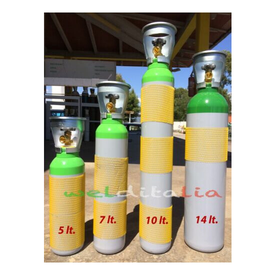 Cylinder Rechargeable 14 Lt. 200 Bar Argon mixture co2 EE Wire Welding load  image {3}