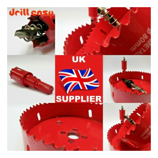 105 - 200mm Drill Bit Bi Metal M42 HSS Hole Saw Cutter For Wood Plaster Board UK image {1}
