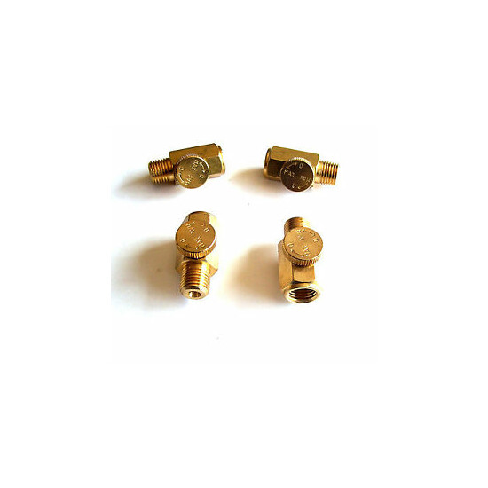 4 BRASS AIR REGULATORS FOR AIR BRUSHES AND PAINT GUNS image {1}