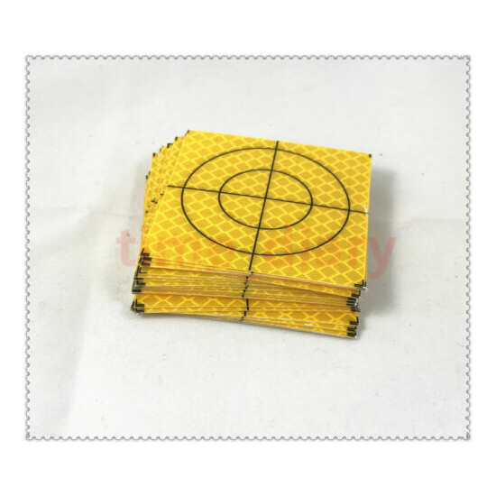 20PCS YELLOW REFLECTOR SHEET 50X50MM REFLECTIVE TAPE TARGET FOR TOTAL STATIONS image {3}