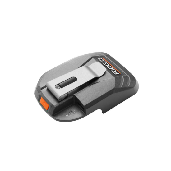 Ridgid 18-Volt USB Portable Power Source with Activate Button Belt Clip Charging image {1}