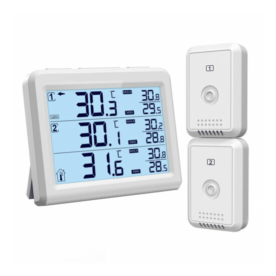 LCD Digital Refrigerator Thermometer Kitchen Wireless Fridge_Freezer Temperature image {1}