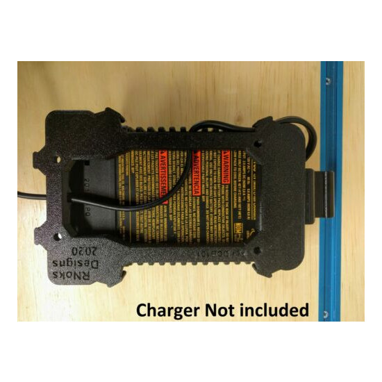 Wall Mount For DeWalt DCB100 Charger with Optional 12v Max Battery Mounts image {8}