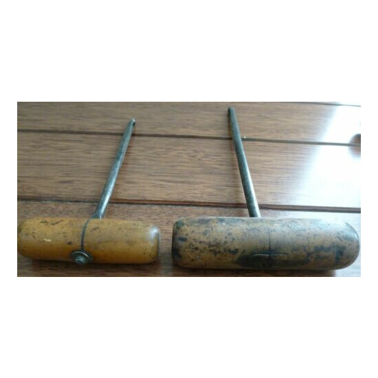 Variety of 7 Collectable Vintage / Antique Bradawls / Awls with Wooden Handles image {5}