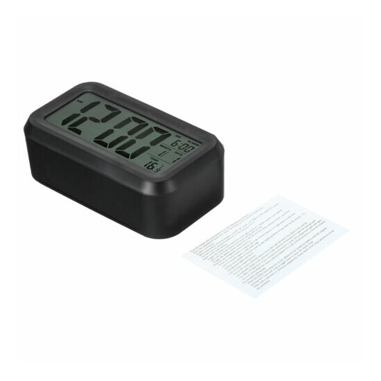 Desk Digital Time Calendar Weather Snooze Alarm Clock LED Backlight Temperature image {13}