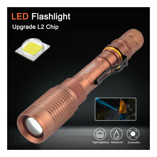 Super Bright Tactical Zoom L2 LED Flashlight 990000Lm 18650 Powerful Torch Light image {9}