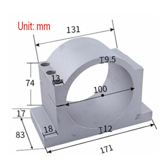 62-125mm Diameter Spindle Motor Mount Bracket Clamp for CNC Engraving Machine X1 image {9}