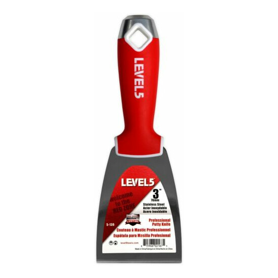 LEVEL5 #5-139 Drywall Putty Knife Stainless Steel 3" | FREE SHIPPING | NIB image {1}