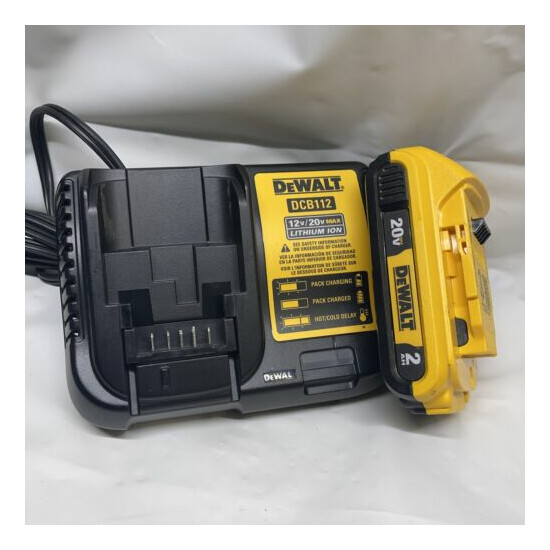 DEWALT SET 20V 2Ah Lithium Battery & Charger Genuine DCB203 + DCB107 SET image {1}