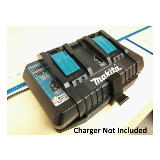 Wall Mount For Makita DC18RD 2-Battery Charger, Made in USA image {9}