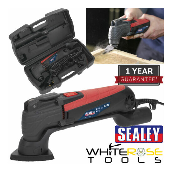 Sealey Oscillating Multi Tool 300W 230V Quick Change in Case Sanding Cutting image {1}
