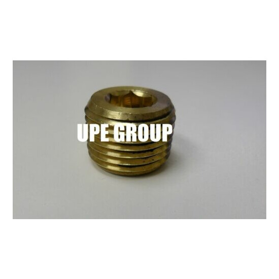 BRASS COUNTERSUNK HEX PLUG MALE 1/2 NPT THREADS PIPE FITTING AIR WATER QTY 10 image {3}