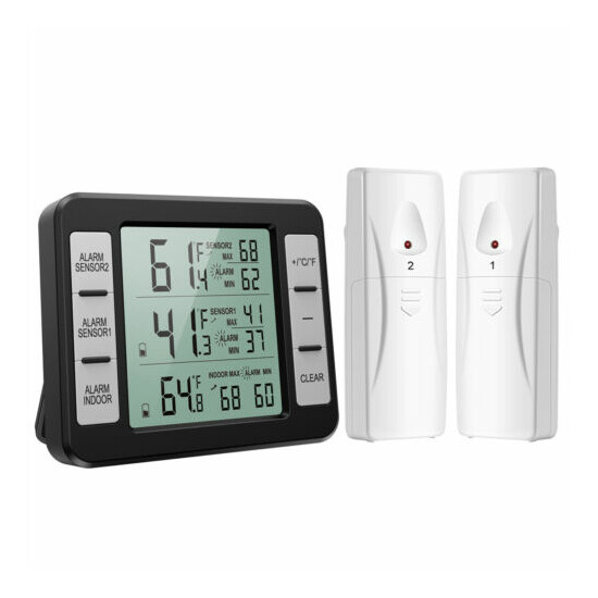 1pc Refrigerator Alarm Thermometer Digital Wireless Fridge Freezer&Temperature image {5}