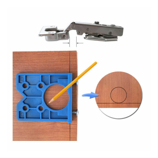 35mm Hinge Hole Boring Jig Drilling Guide Locator Template Punching Tool New image {1}