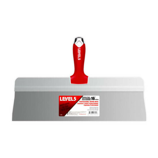 LEVEL5 16" 'Big Back' Stainless Steel Taping Knife with Soft Grip Handle image {1}