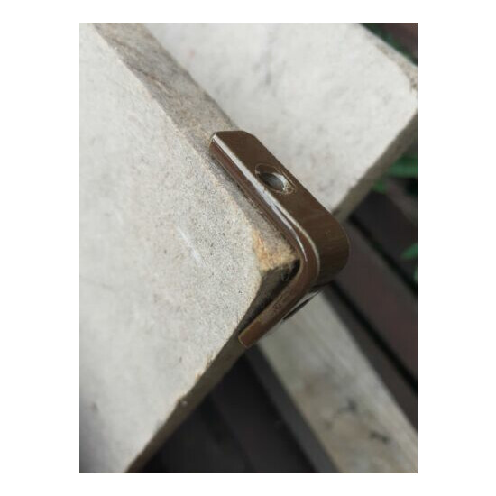 10x L Shaped Right Angle Corner Metal Support Strips (1" / 25mm). New in Brown.  image {1}