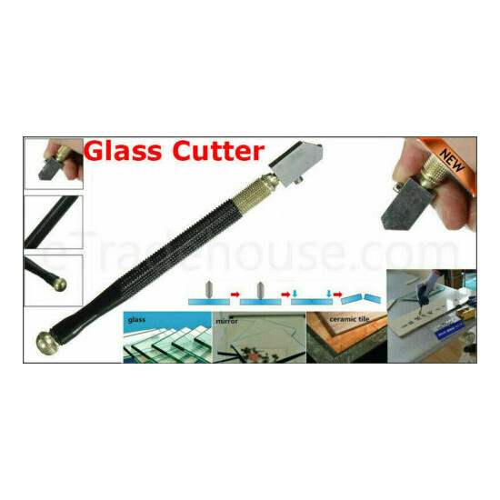 Professional Glass Cutter Oil Lubricated Cutters With Grip Carbide Precision image {6}