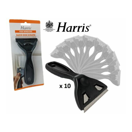 10 x Harris Window Scraper Paint Stripper Glass Tile Razor Blade Sticker Remover image {1}