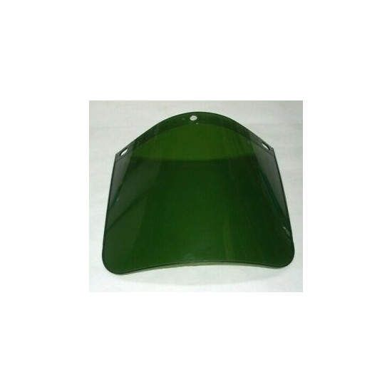 7 Fibre Metal 4118DK Dark Green Face Shields 8 x 1 1/4 x .060 Fits F-300 & F-770 image {1}