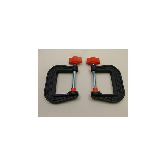 Pair of mini G-clamps 50mm new,British made,high strength nylon, crafts, models image {1}