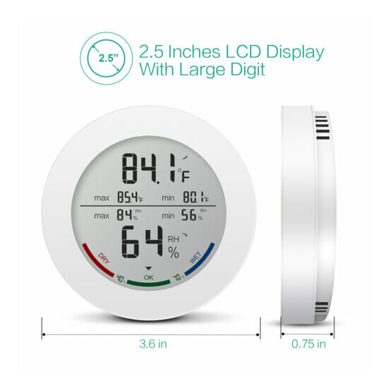 Digital LCD Thermometer Hygrometer Home Outdoor Temperature Humidity(1/3 Sensor) image {11}