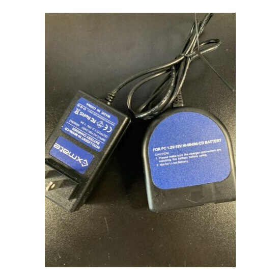 Nimh NiCd Battery Charger For Porter Cable 18V Battery PC18B PCC489N PCMVC Black image {1}