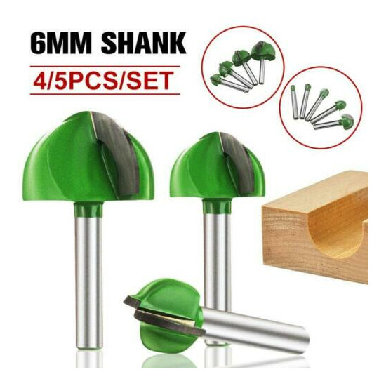 1/4" Shank Router Bit Round Nose Cove Core Box Cutter Woodworking Tools image {1}