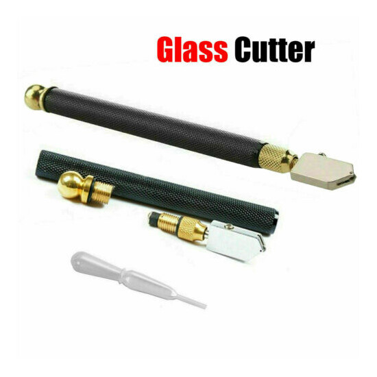 Professional Glass Cutter Oil Lubricated Cutters With Grip Carbide Precision image {3}