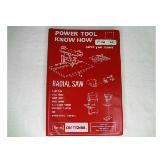 1975 Sears Craftsman Power Tool Know How Radial Saw Manual 9-2917 image {1}