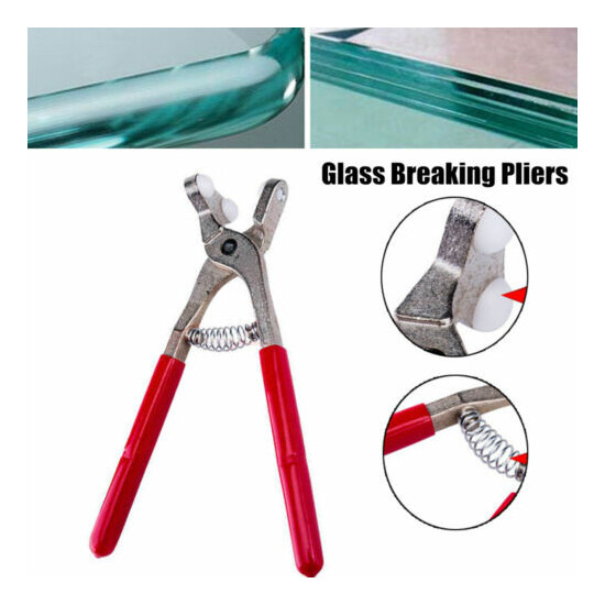Steel Universal Glass Breaking Pliers for 2-8MM Glass Cutting Glazing Tool Kit image {1}