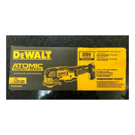 DeWalt DCS354B 20V Li-Ion Oscillating Multi-tool Atomic Compact Series *TOOL ONL image {1}