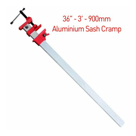 2Pc Sash Cramp Aluminium Quick Release Bench Clamp (Sold Set of 2) image {3}