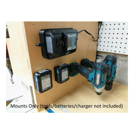 Wall Mount Holder for Makita DC10WD and Optional Mounts for Tools and Batteries image {5}