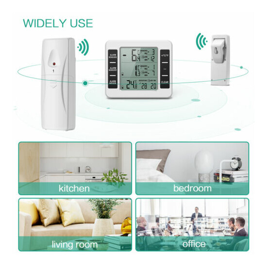 1pc Refrigerator Alarm Thermometer Digital Wireless Fridge Freezer&Temperature image {22}