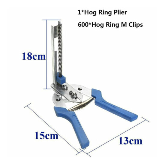 Type M Nail Ring Plier Kit Poultry Bird Cage Fasten Hog Wire Clamp Staples Tools image {2}