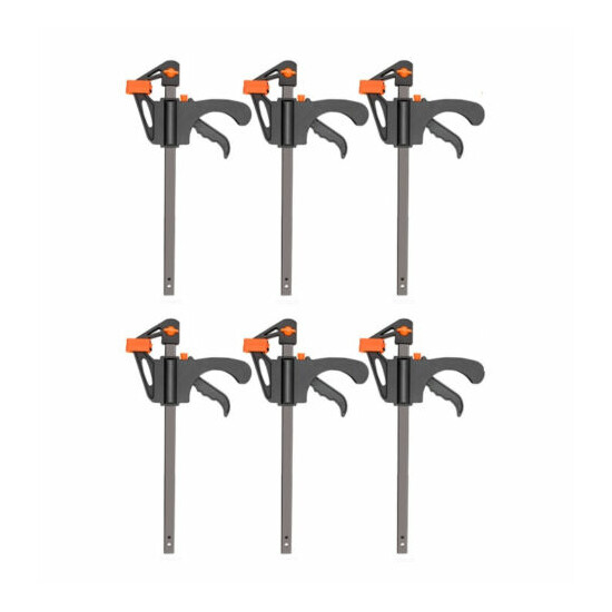 6x Heavy Duty Clip Bar F Clamp Grip Quick Ratchet Release Squeeze Hand Bar Tool image {1}