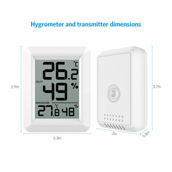 Mini Digital LCD Outdoor Indoor Room Thermometer_Hygrometer Temperature Humidity image {12}