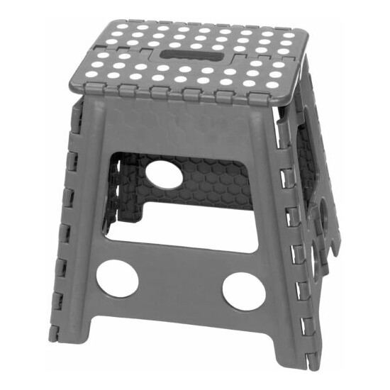 150KG Folding Step Stool Seat Multi Purpose Home Kitchen Compact Foldable Grey image {1}