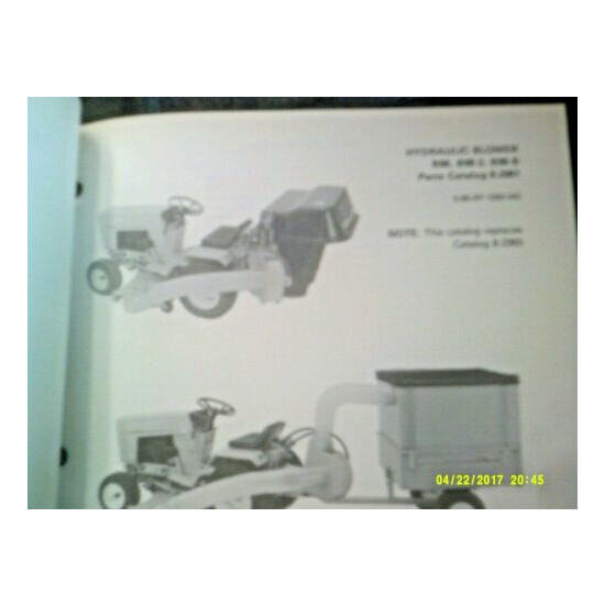 Case Ingersoll Hydraulic Blower B98, B98-3, B98-B Parts Catalog 8-2961 image {2}