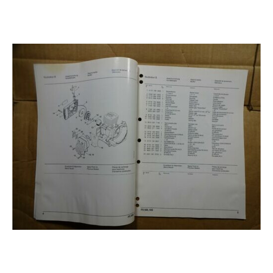 Stihl FS 500 550 Trimmer Parts Catalog List Manual 10/97 image {3}