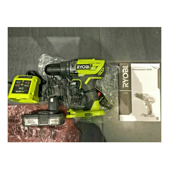 New Ryobi ONE+ 18V R18PD3 Cordless Percussion Drill + 1.5Ah Battery + Charger image {1}