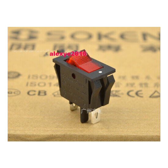1PCS SOKEN RK1-14 Rocker Power Switch 16A 250VAC 16A 125VAC T100 3 Pin Red Lamp  image {5}