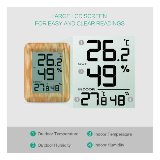 Mini Digital LCD Outdoor Indoor Room Thermometer_Hygrometer Temperature Humidity image {45}